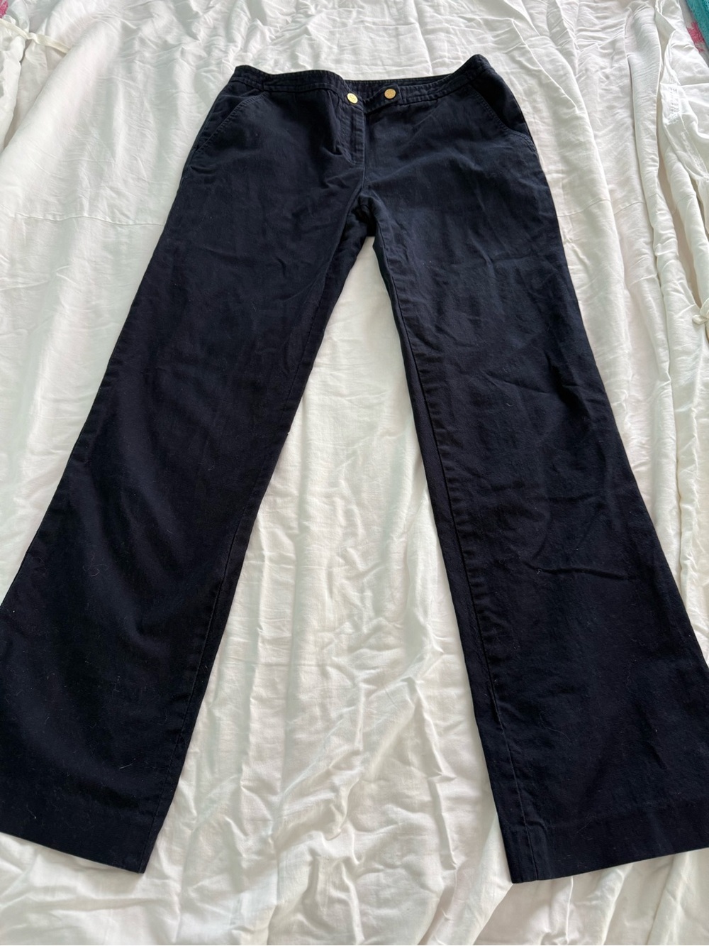 Tory Burch Black Boot-Cut Trousers